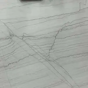 White Santorini Quarzite Polished 3CM