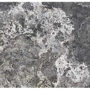 Platinum Black Cross Cut Travertine Slab Countertop