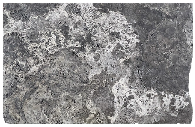Platinum Black Cross Cut Travertine Slab