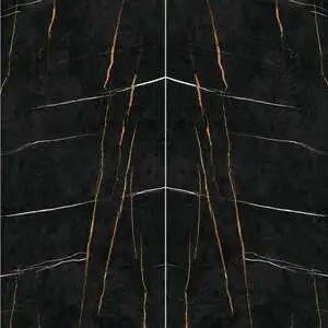 Satin Bookmatched Porcelain Slab in Sahara Noir Luxury Satin Bookmatched Porcelain Slab in Sahara Noir Luxury
