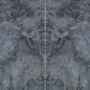 Polished Bookmatched Porcelain Slab in Brilho Azul