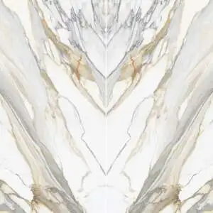 Honed Porcelain Bookmatched Slab in Calacatta Macchia Vecchia