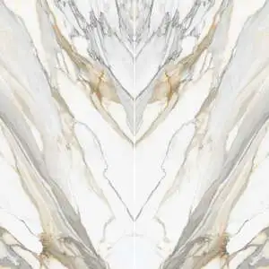 Polished Porcelain Bookmatched Slab in Calacatta Macchia
