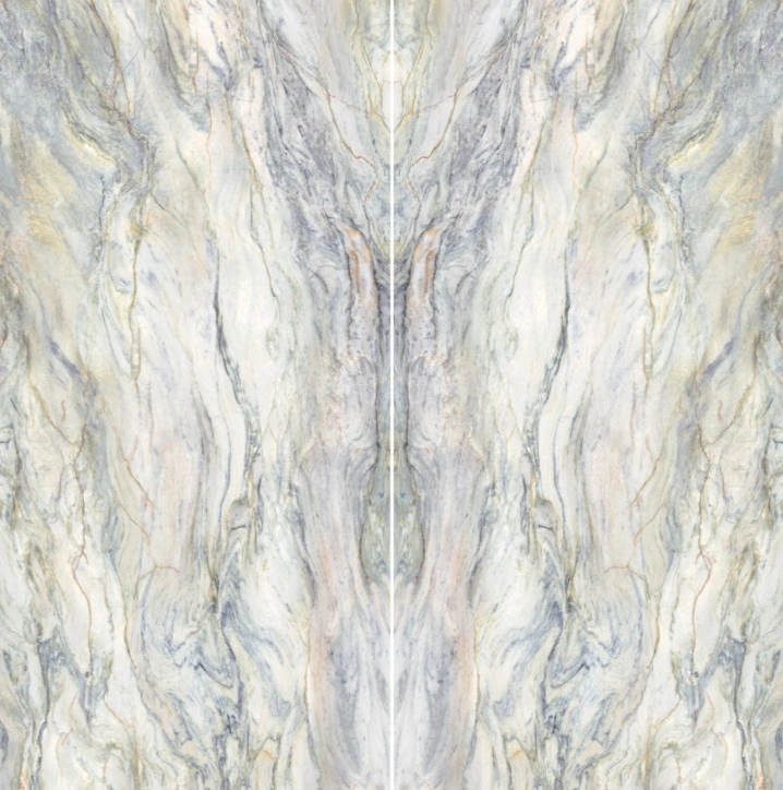 Satin Bookmatched Porcelain Slab in Fusion Luxury