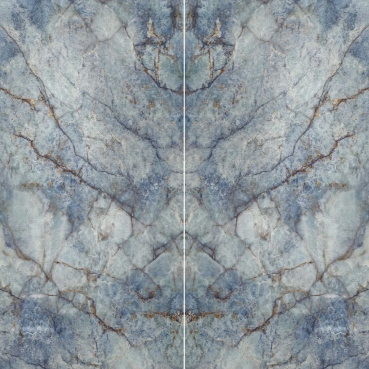 Nouvel Imperial Azul Bookmatched Polished Mineral Surface