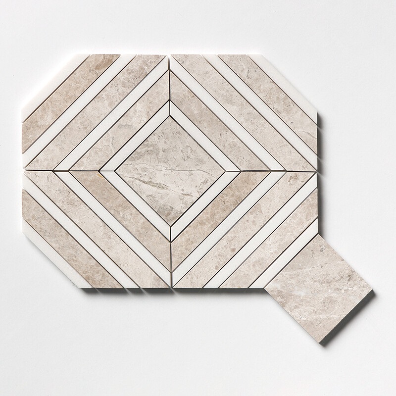 Yildiz Aspen White, Diana Royal Multi Finish Marble Waterjet Dec ...