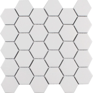 White 2″ Textured Hex