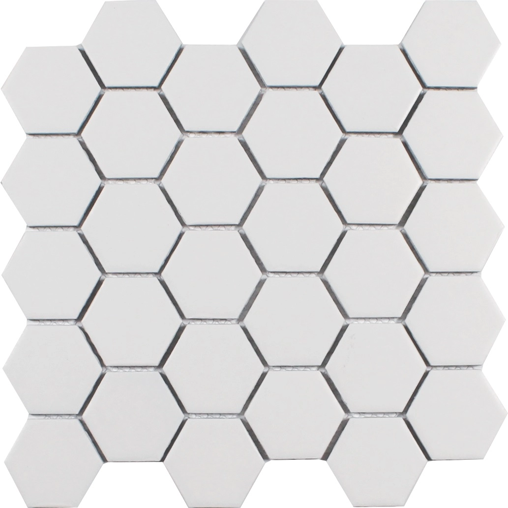 White 2″ Textured Hex