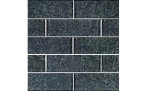 2" x 6" Moonscape Black Floor Tile