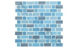 Mosaic Pattern Glass Pool Tile Twill Caribbean Floor Tile