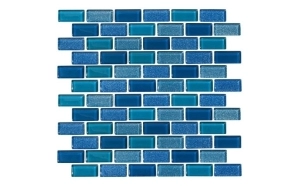 1" x 2" Orion Peacock Pool Tile Floor Tile