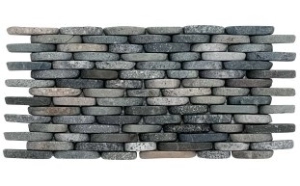 5 7/8" x 11 5/8" River Rocks Tile Blend Stacked Java Wall Tile