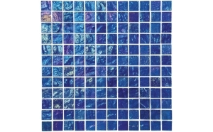 Lightwaves Collection Blue Tile 1" x 1" Floor Tile