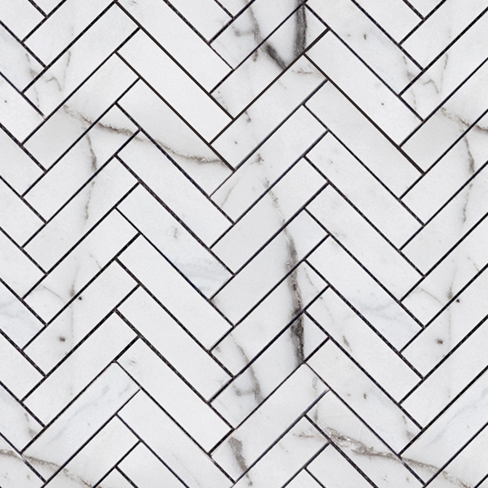 Dream Argente Herringbone Mosaic Polished