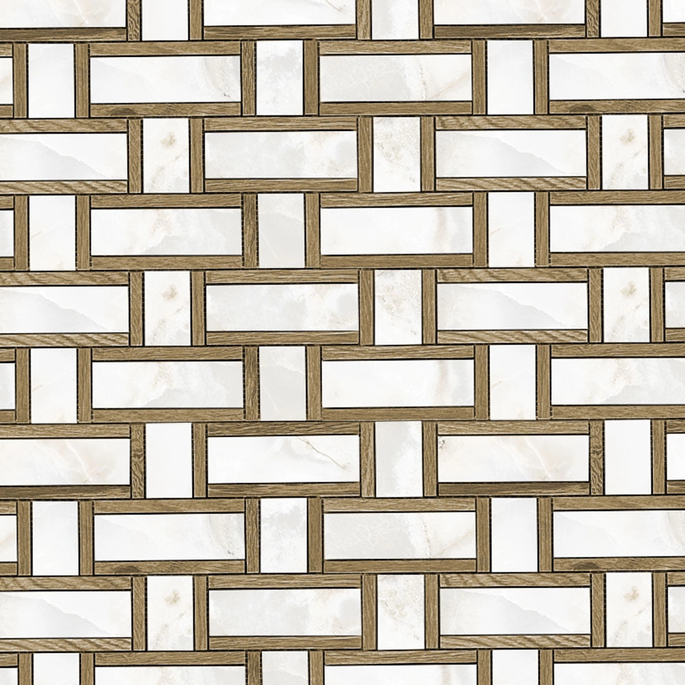 Dream Basketweave Lucca Perle/Noisette Wood