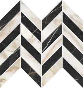 MOS. CHEVRON 37X30 NEGRO-GOLD LUXE