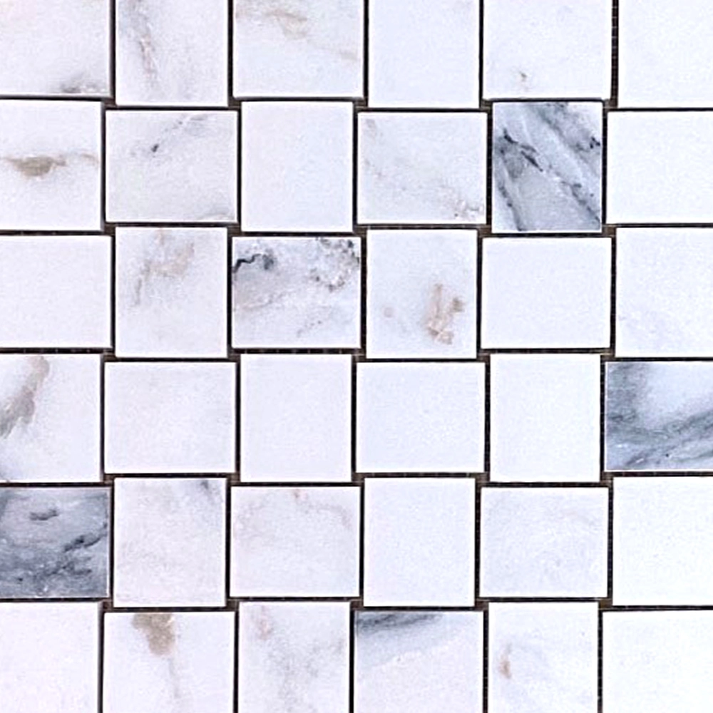 Dream Marble Argente Intreccio Rectangle Matte Mosaic