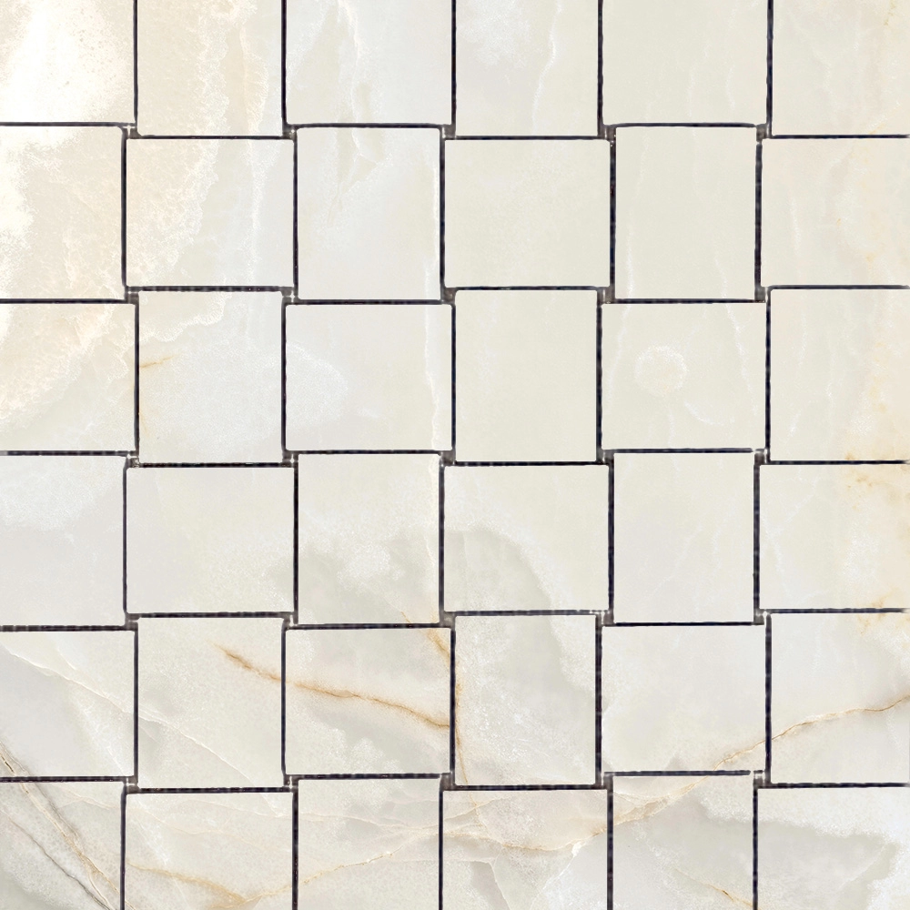 Dream Marble Perle Intreccio Rectangle Matte Mosaic