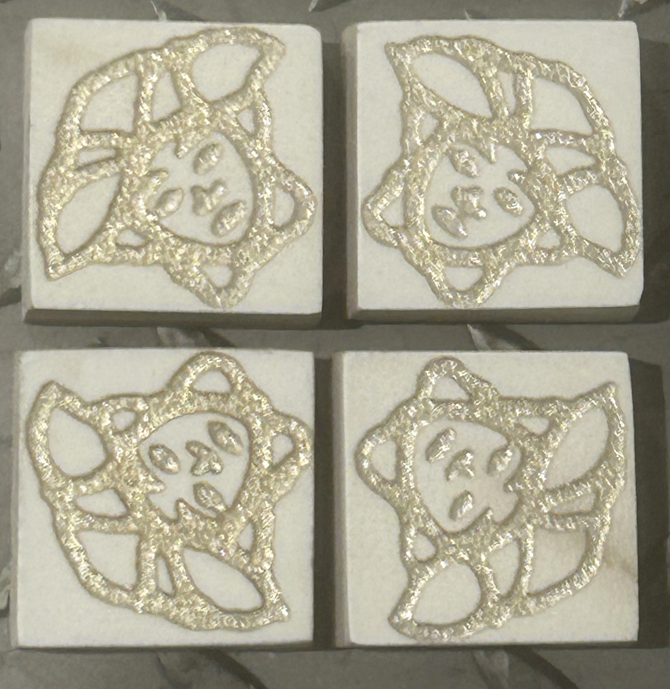 1x1 Versace Marble Bianco Tozzetto Medusa #240391