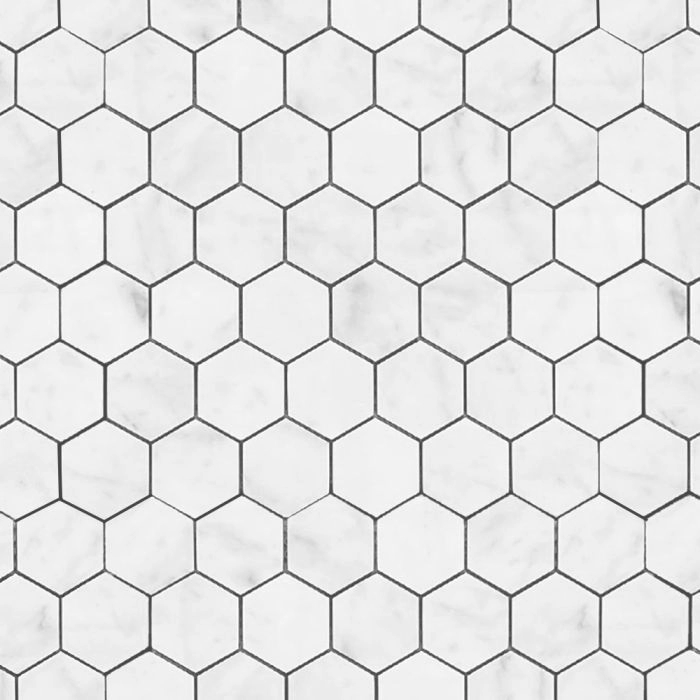 Artistry 2 Hex Mosaic Carrara Pure Bianco Polished