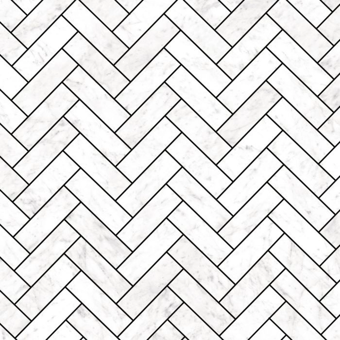 Artistry Herringbone Mosaic Carrara Pure Bianco