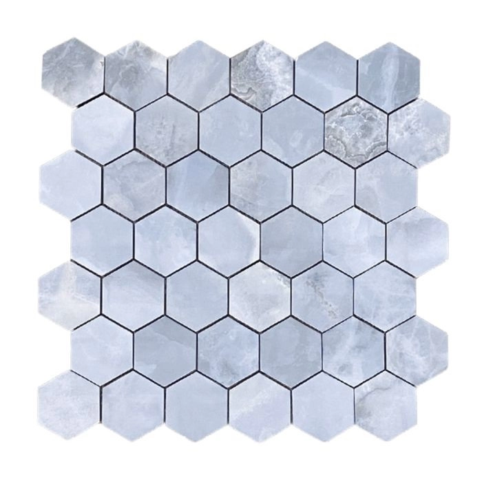Artistry 2 Hex Mosaic Mosaic Gomed Blue Polished