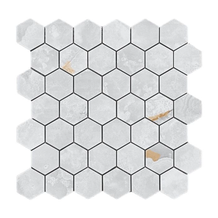 Artistry 2 Hex Mosaic Onyx Emerald Bianco Polished Artistry 2 Hex Mosaic Onyx Emerald Bianco Polished