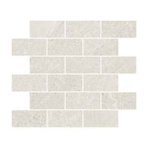 Basalt Brick Mosaic White