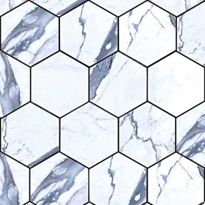 Divine 4 Hex Mosaic Shiny Sky Polished