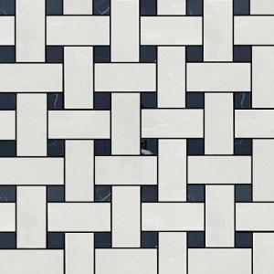 Divine Basketweave Onyx White
