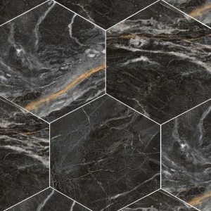 Endura 8x9 Hex Marquina Gold