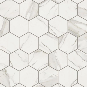 Gallery 4 Hex Mosaic Calacatta Gold
