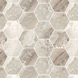Gemstone 4 Hex Mosaic Beige Polished