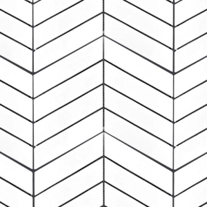 Geometrics 2x7 Chevron White Matte