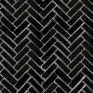 Geometrics 1x3 Herringbone Black Matte