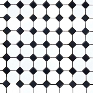 Geometrics Octagon White W/ Black Dot
