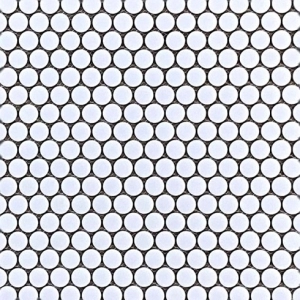 Geometrics Penny Round White