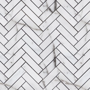 Masterpiece 1x4 Herringbone Mosaic Argent Polished