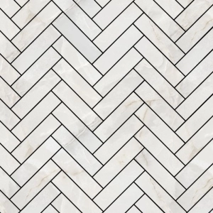 Masterpiece 1x4 Herringbone Mosaic Perle Polished