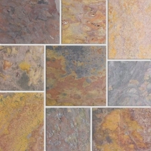 Calico Multicolor Slate Floor Tile