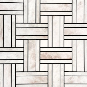 Palazzo Basketweave Crystal White Mixed Finish