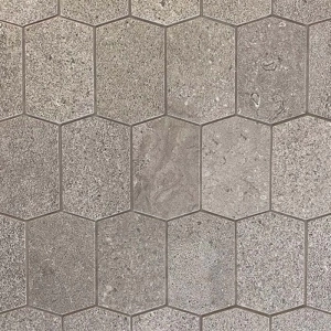 Pietra Blend 2.5x3.5 Mosaic Hexagon Grey