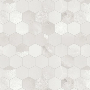 Radiance 2 Hex Mosaic White Cloud Matte