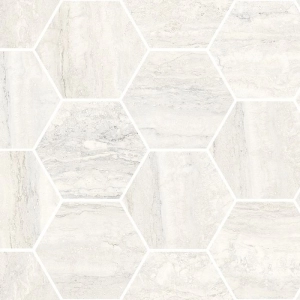 Saturnia 4 Hexagon Mosaic Polished White