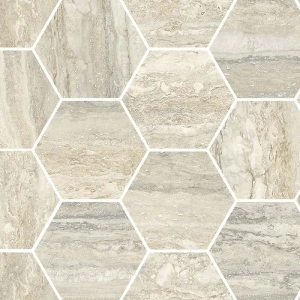 Saturnia 4 Hexagon Mosaic Polished Beige