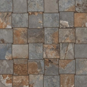 Slate Woven Mosaic Verde Matte