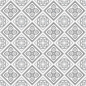 Stencil 8X8 Pattern Classic White