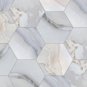 Symmetry 8x9 Hexagon Tranquility Grey