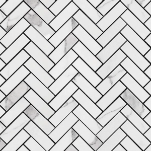 Timeless 1x3 Herringbone Calacatta Polished
