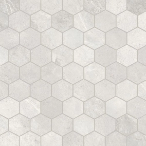 Ultra Slate 2 Hex Mosaic Ivory